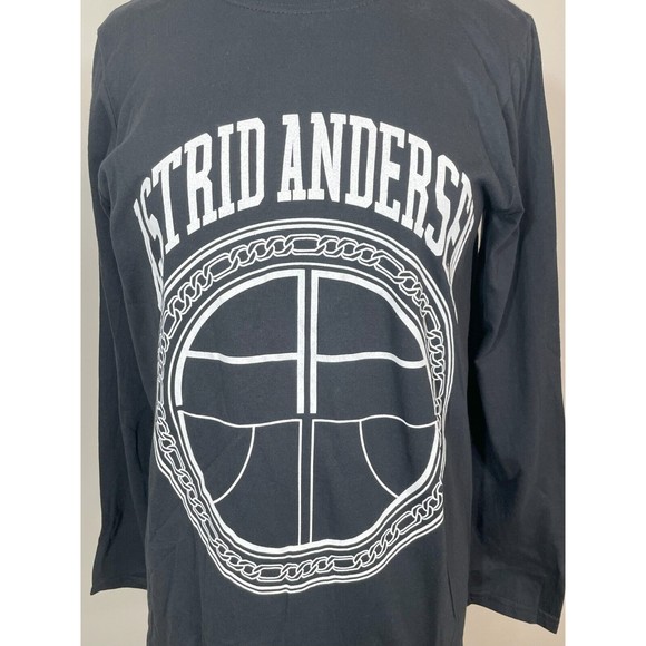 Astrid Andersen Basic Long Sleeve Shirt Black Unisex M New with Tags - Picture 4 of 10